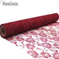 Кружево упаковочное Realtex в рулоне цв.бордовый