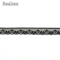 Кружево капроновое Realtex  18мм SC 325-1 (25м) цв.черный