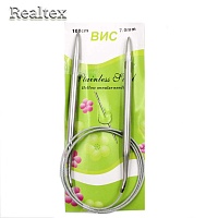 Спицы металл круговые на тросике Realtex 100см №7,0 (10шт)
