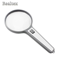 Лупа Realtex для рукоделия YT-110 110мм с подсветкой 4 LED на батарейках