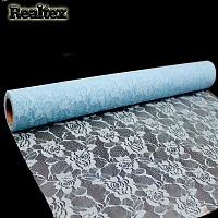 Кружево упаковочное Realtex в рулоне цв.голубой