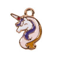 Подвеска "Zlatka" MFG №27  "Единорожка" 9*15мм (2шт)