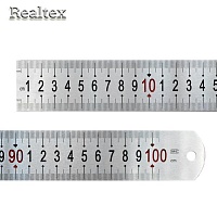  Линейка Realtex 100см металл шир.3,8см