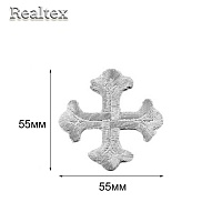 Термоаппликации Realtex R-3028 "Крест" цв.серебро