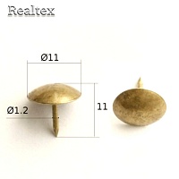 Гвоздики декоративные D 11*11мм цв.бронза