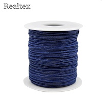 Шнур вощенный Realtex 1мм цв.темно-синий