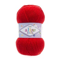 Пряжа Alize "Sekerim Bebe" (0,5кг) цв.056 красный