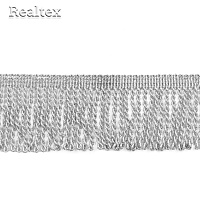 Бахрома Realtex металлизированная 50мм 10460 цв.серебро