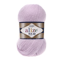 Пряжа "Angora Real 40" (0,5кг) цв.027 лиловый