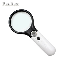 Лупа Realtex для рукоделия 6902 АВ ручная с подсветкой