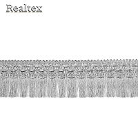 Бахрома металлизированная 40мм 1347 цв.серебро 