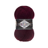 Пряжа Alize "Super Lana Midi" (0,5кг) цв.057 бордовый