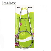 Спицы металл круговые на тросике Realtex 100см №4,5 (10шт)