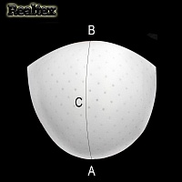 Чашечки Realtex для купальников с перфорацией B-1 (10пар) цв.белый
