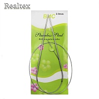 Спицы металл круговые на тросике Realtex 100см №2,0 (10шт)