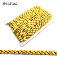 Шнур мебельный Realtex 8мм цв.10   под светлое золото
