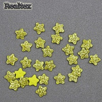 Набор "Звёздочки" из глиттерного фоамирана 6мм (100шт) цв.золото