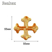 Термоаппликации Realtex R-3028 "Крест" цв.золото