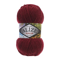 Пряжа Alize "Burcum Klasik" (0,5кг) цв.057 бордовый