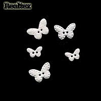 Набор "Бабочки" ассорти из глиттерного фоамирана (20 шт) цв.белый