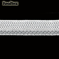 Кружево стрейч Realtex  25мм WH 7062 цв.белый