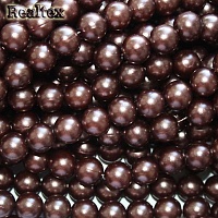 Бусины на нитях 10мм цв.А36 коричневый