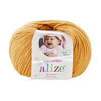 Пряжа Alize "Baby Wool" (0,5кг) цв.014 т.желтый