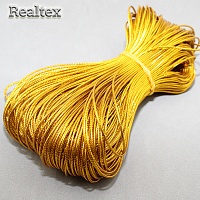 Шнур люрекс Realtex 1,5мм (200м) цв.золото