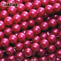 Бусины на нитях  8мм цв.А49 малиновый