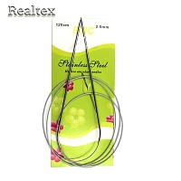 Спицы металл круговые на тросике Realtex 120см №2,0 (10шт)