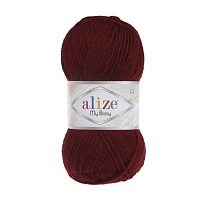 Пряжа Alize "My Baby" (0,25кг) цв.057 бордовый