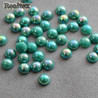 Полу-бусы  6мм (20гр) цв.АВ зеленый