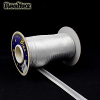 Косая бейка металлизированная Realtex (65,8м) цв.серебро