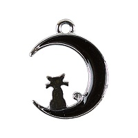 Подвеска "Zlatka" MFG №17  "Кошка на луне" 16*20мм