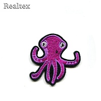 Термоаппликации детские Realtex №11 "Осьминог" цв.сиреневый