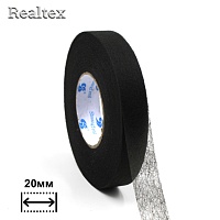 Паутинка  20мм Realtex (64м) цв.черный